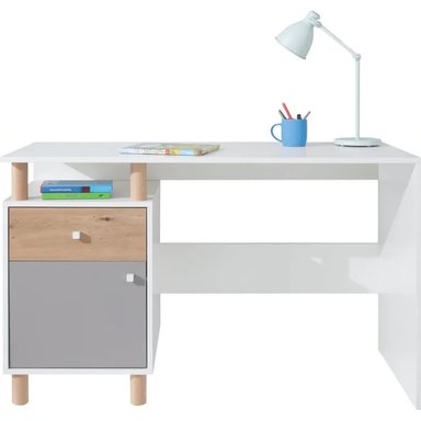 ESCRITORIO MODERNO R&R MUEBLES MIROKU 125 CM X 55 CM BLANCO
