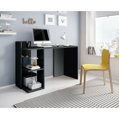 ESCRITORIO MODERNO R&R MUEBLES URAMESHI 120 CM X 52 CM NEGRO