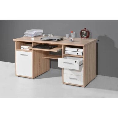 ESCRITORIO MODERNO R&R MUEBLES GLURAK 125 CM X 50 CM 3 CAJONES 1 PUERTA DUNA