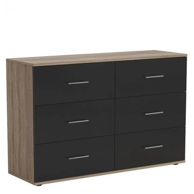 COMODA R&R MUEBLES MIYUKI MODERNA 6 CAJONES MULTICOLOR