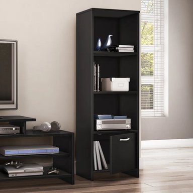ESTANTE R&R MUEBLES HIKARI NEGRO MODERNO