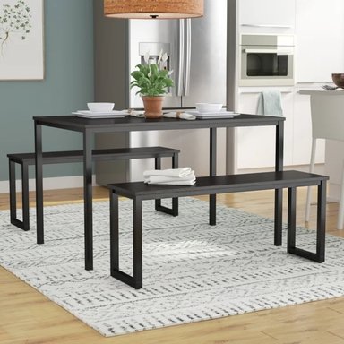 JUEGO DE COMEDOR MODERNO NAKAO NEGRO RYR MUEBLES