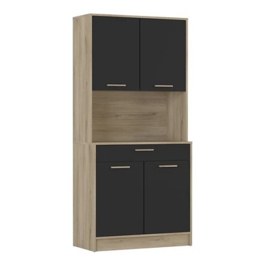 MUEBLE DE COCINA R&R MUEBLES DAJIMU MODERNO MARRÓN Y NEGRO RYR MUEBLES