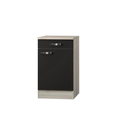 MUEBLE DE COCINA R&R MUEBLES TENTEN MODERNO MARRÓN Y NEGRO RYR MUEBLES