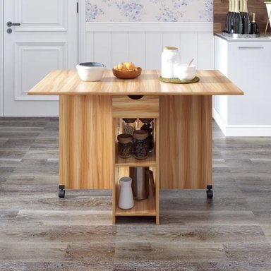 COMEDOR R&R MUEBLES MARRON 72X72CM ETENSIBLE MODERNA YOGIRI RYR MUEBLES