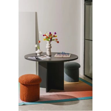 COMEDOR R&R MUEBLES NEGRO 120X120CM MODERNO ASAKA REDONDO RYR MUEBLES