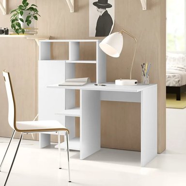 ESCRITORIO MODERNO R&R MUEBLES YUZUKI 120 CM X 60 CM BLANCO