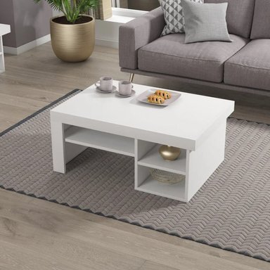 MESA DE CENTRO R&R MUEBLES NIFTY MODERNO BLANCO