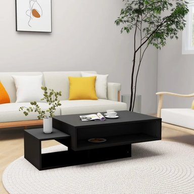 MESA DE CENTRO R&R MUEBLES VAGGIE MODERNO NEGRO