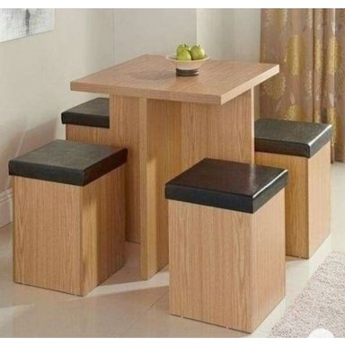 JUEGO COMEDOR R&R MUEBLES KAMILLE 4 BANCOS HAYA MODERNO