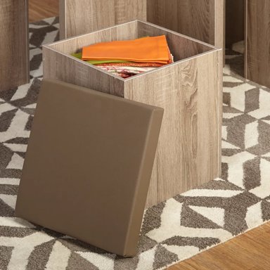 JUEGO DE COMEDOR CON 4 BANCOS MODERNO KAMILLE MARRÓN RYR MUEBLES - 3