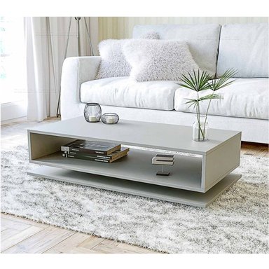 MESA DE CENTRO R&R MUEBLES XAVI MODERNA GRIS