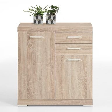 APARADOR R&R MUEBLES MINI DANNAE VAJILLERO 2 CAJONES MARRON CLARO - 2