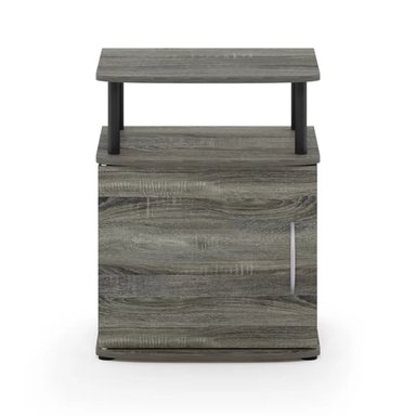 MESA LATERAL R&R MUEBLES FERNANDO GRIS 48X39.4CM MODERNA 1 PUERTA RYR MUEBLES - 3