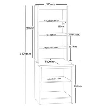 ESTANTE R&R MUEBLES SHIRAKAWA BLANCO MODERNO - 2