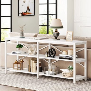 MESA CONSOLA MODERNA RYR MUEBLES TEO 180 CM BLANCO