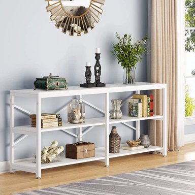 MESA CONSOLA MODERNA RYR MUEBLES TEO 180 CM BLANCO - 2