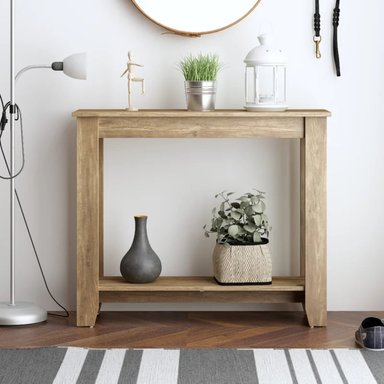 MESA CONSOLA MODERNA RYR MUEBLES CHAPLIN MARRÓN CLARO