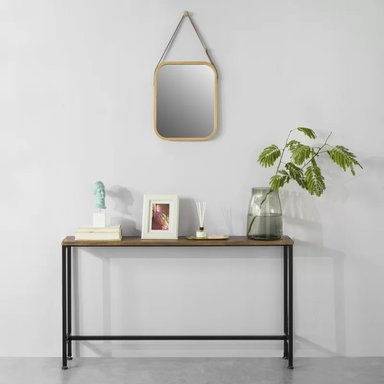 MESA CONSOLA MODERNA BOTIJA MARRÓN/NEGRO RYR MUEBLES - 2