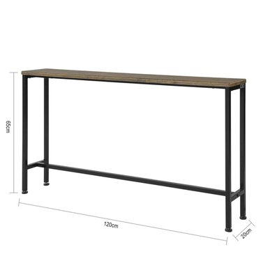 MESA CONSOLA MODERNA BOTIJA MARRÓN/NEGRO RYR MUEBLES - 3