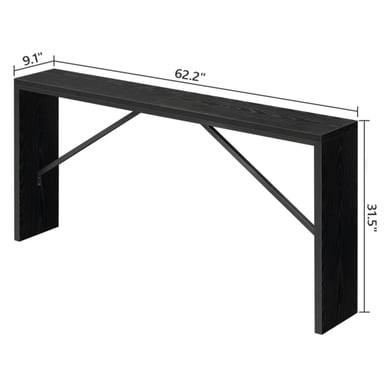 MESA CONSOLA MODERNA RYR MUEBLES ALLISON NEGRO - 3