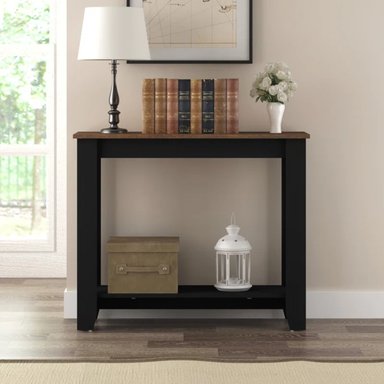 MESA CONSOLA MODERNA RYR MUEBLES CHAPLIN NEGRO/MARRÓN