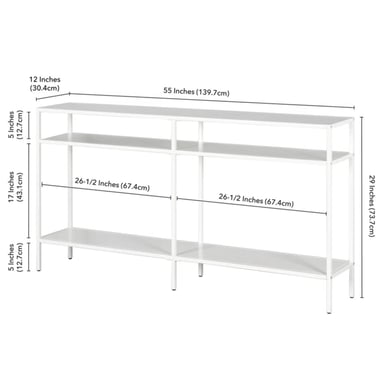 MESA CONSOLA MODERNA RYR MUEBLES LEVA BLANCO - 3