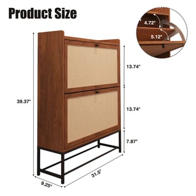 ZAPATERA R&R MUEBLES RENDON MARRÓN MODERNA - 3