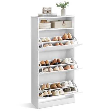 ZAPATERA R&R MUEBLES MONTOYA BLANCO MODERNA 3 CAJONES - 2