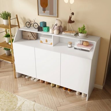 ZAPATERA R&R MUEBLES BLANCO MODERNA 120 CM - 3