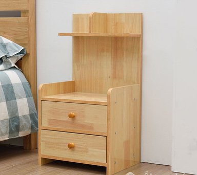 VELADOR R&R MUEBLES VINTAGE PRÁCTICO MAFER 2 CAJONES MARRÓN CLARO