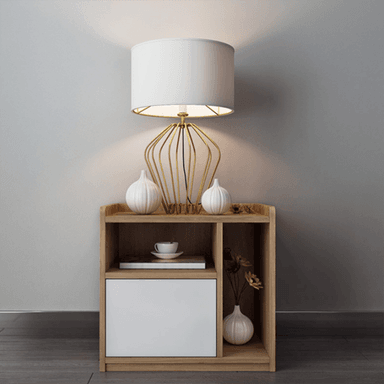 VELADOR R&R MUEBLES MODERNO LUCY 1 CAJÓN MARRÓN CLARO