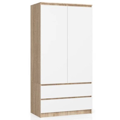 ROPERO R&R MUEBLES MODERNO REN 2 PUERTAS 2 CAJONES MULTICOLOR BLANCO MARRON