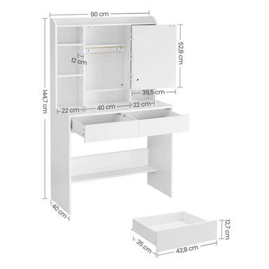 TOCADOR R&R MUEBLES KANTA BLANCO MODERNO - 3