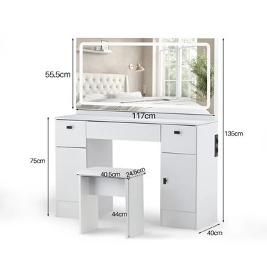 TOCADOR R&R MUEBLES YASUKO BLANCO MODERNO - 3