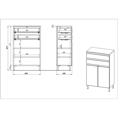 MUEBLE BAÑO R&R MISHA MULTICOLOR MODERNO COLECCION VOLDIGOAD - 3