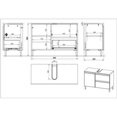 MUEBLE BAÑO R&R SHIN MULTICOLOR MODERNO COLECCION VOLDIGOAD - 3