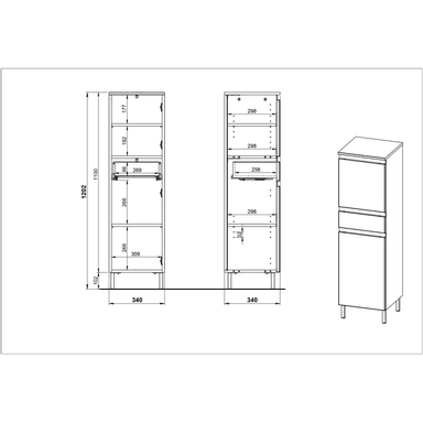 MUEBLE BAÑO R&R CERIS MULTICOLOR MODERNO COLECCION VOLDIGOAD - 3