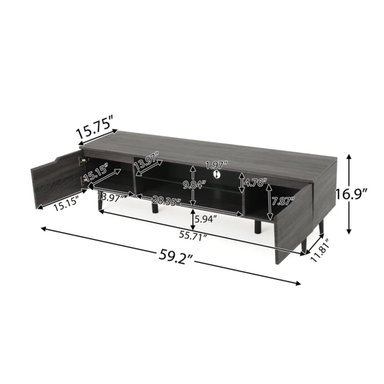MUEBLE PARA TV R&R MUEBLES CAROL 55' MODERNO GRIS - 4