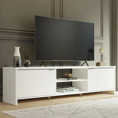 MUEBLE PARA TV R&R MUEBLES JADER 55' MODERNO BLANCO - 1