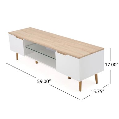 MUEBLE PARA TV R&R MUEBLES CAROL 55' MODERNO Y DUNA BLANCO - 4