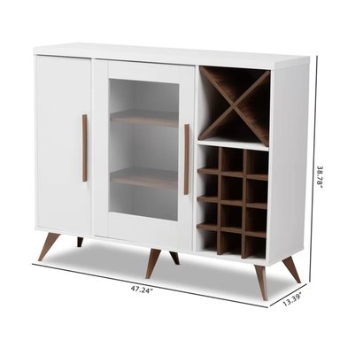 MUEBLE BAR R&R MUEBLES LOBATON MODERNO BLANCO - 4