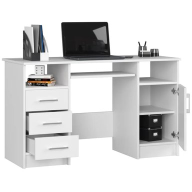 ESCRITORIO MODERNO R&R MUEBLES GLURAK 145 CM X 50 CM BLANCO - 2