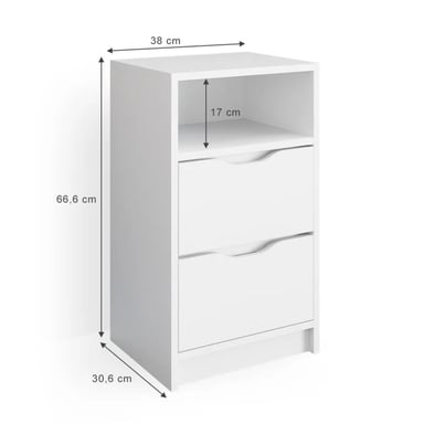 VELADOR R&R MUEBLES MODERNO MIKU BLANCO - 3