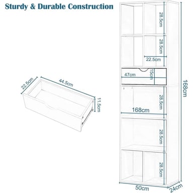ESTANTE R&R MUEBLES SHIROKO BLANCO MODERNO - 3