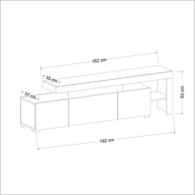 MUEBLE DE TV R&R MUEBLES TARO 55' BLANCO - 3