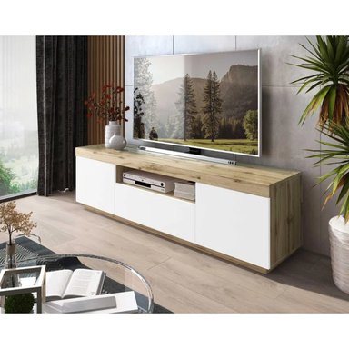 MUEBLE DE TV R&R MUEBLES CHIHAYA 55' DUNA Y BLANCO