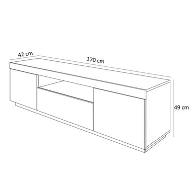 MUEBLE DE TV R&R MUEBLES CHIHAYA 55' DUNA Y BLANCO - 3