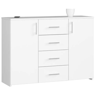 APARADOR R&R MUEBLES KISHIKOJI MODERNO 4 CAJONES BLANCO