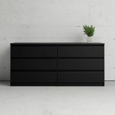 COMODA MODERNA SAGARA NEGRO RYR MUEBLES